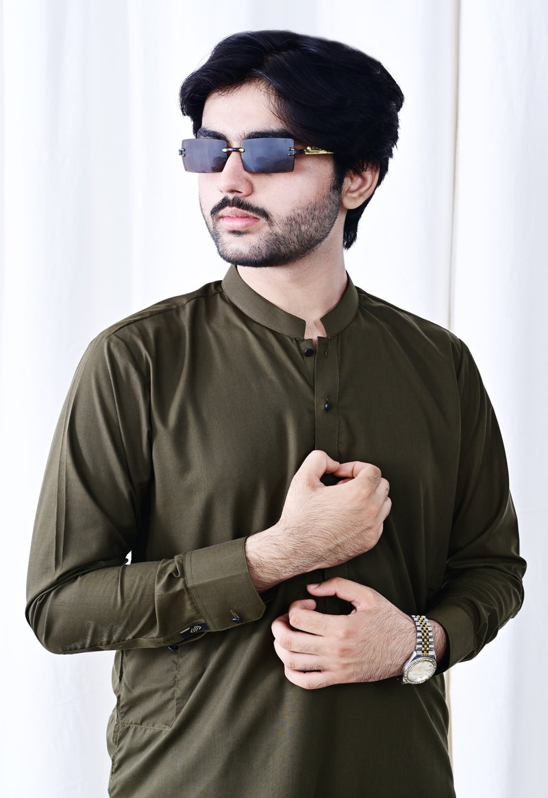 Ready To Wear – Olive Green Men’s premium Shalwar Kameez